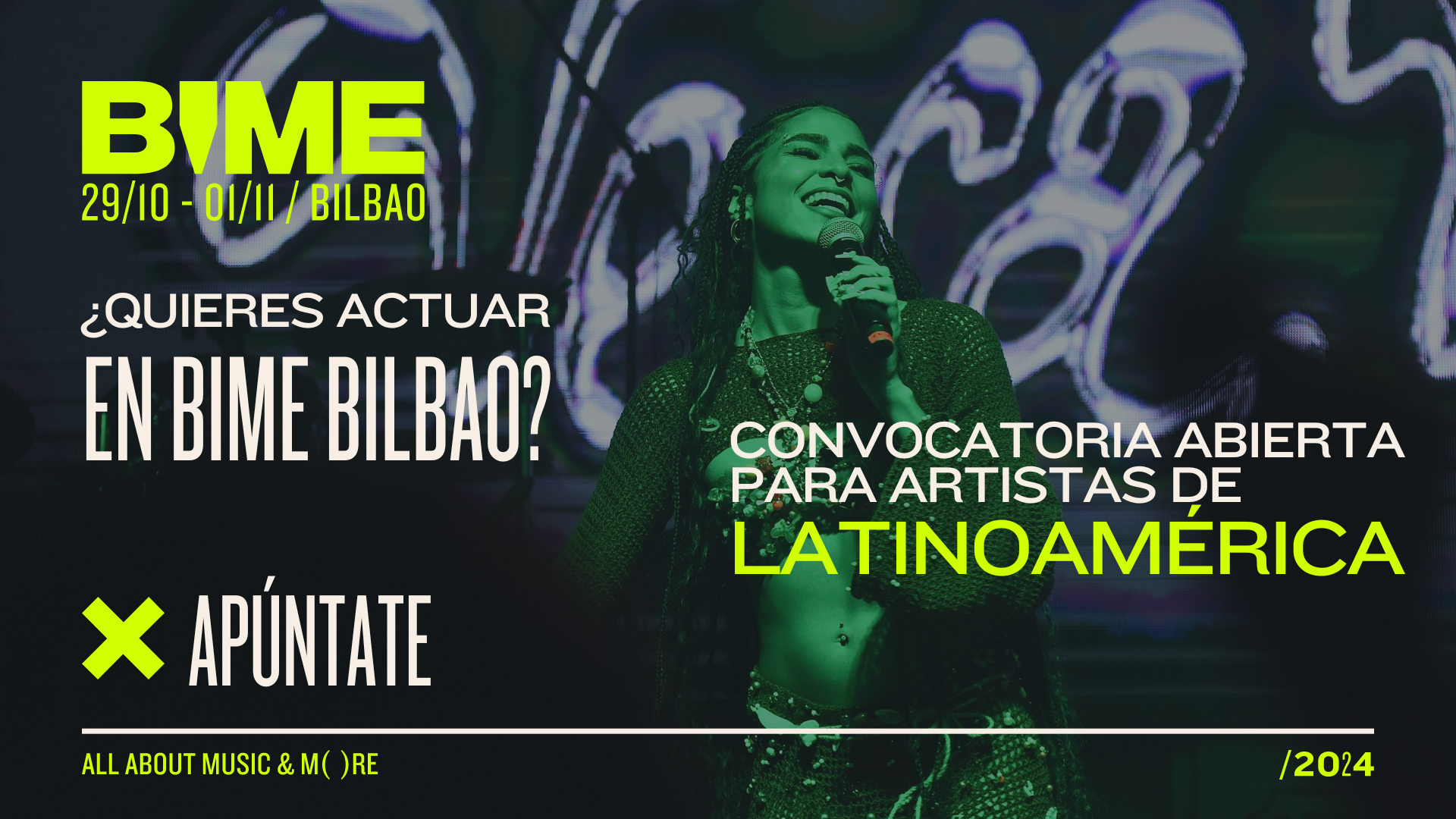 [CERRADA] ¡Convocatoria abierta para BIME Bilbao 2024 para artistas y bandas de Latinoamérica!